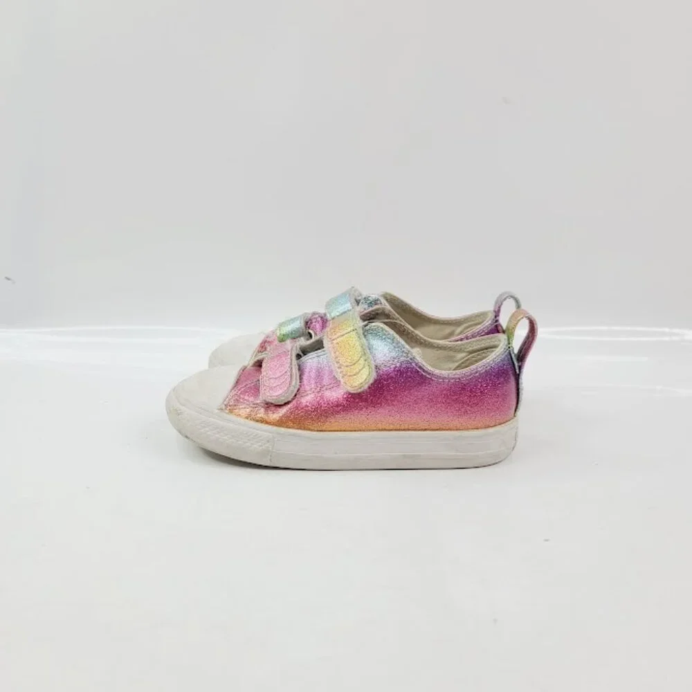 Converse Boy Multicolor Rainbow 765533C Casual Sneaker‎ Shoes Size 9